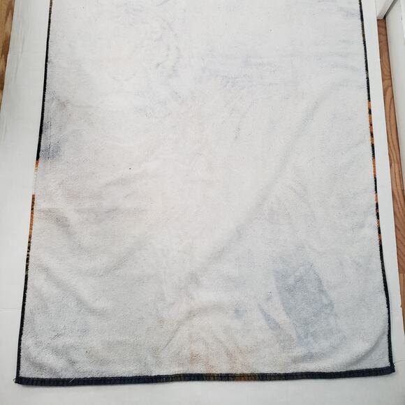 Vintage Hautman Brothers Collection Quiet Fire Tiger Beach Towel 30x59 Black - Picture 8 of 11